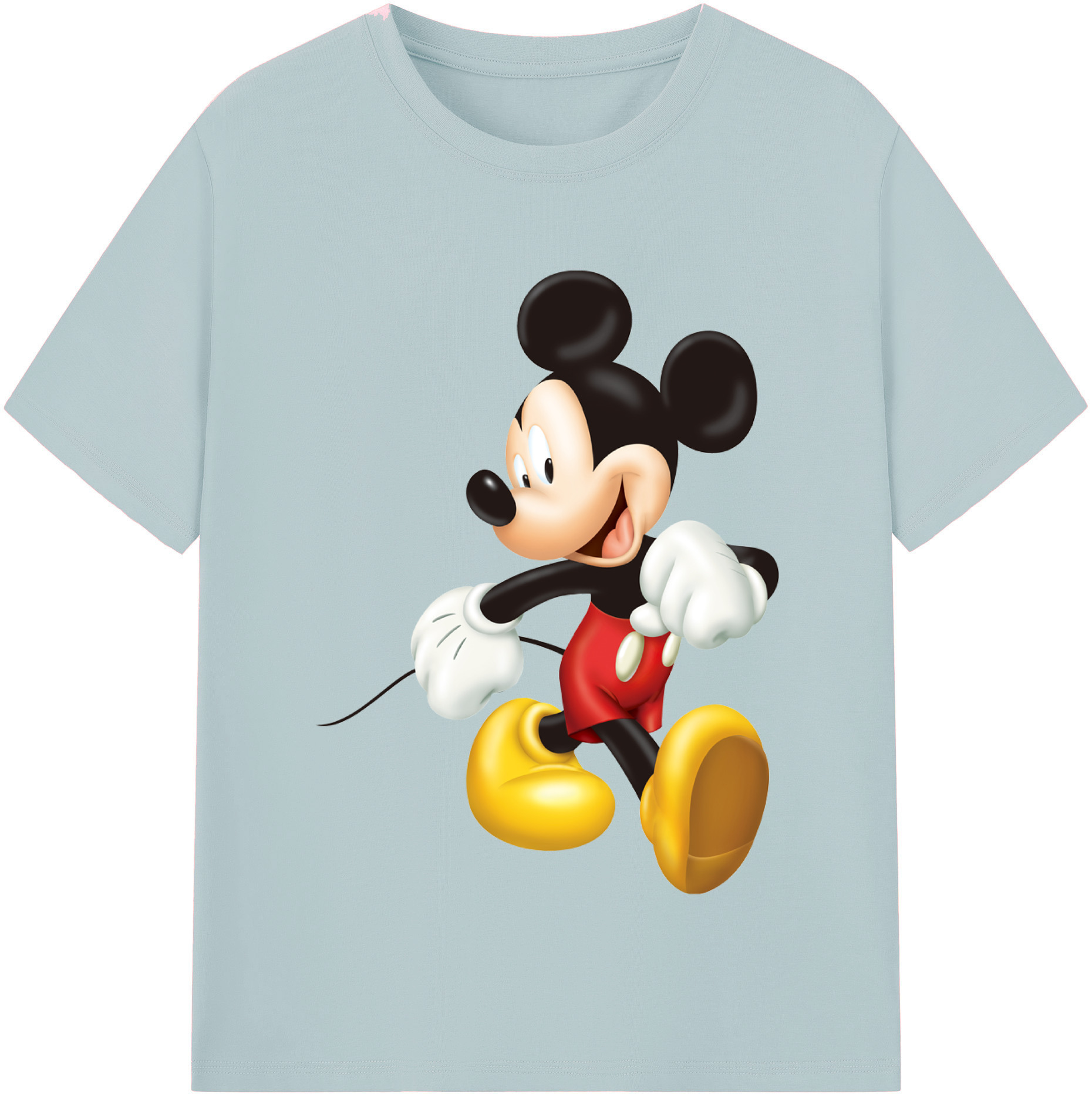（画像用） ミッキーマウス Mickey Mouse 綿100％半袖Tシャツ（フロントプリント）